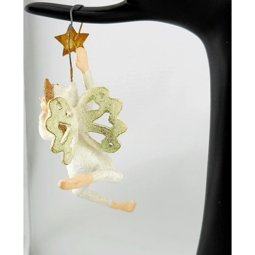 Dancing Angel With A Star Glittery Ornament. 5.5